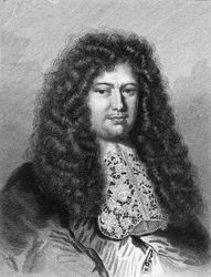 フランスの政治家、フランソワ・ミシェル・ル・テリエ（ルーヴォワ侯爵）の肖像（1639～1691年） - ラヴァレの『フランス史』に掲載、エングレーヴィング、sd.