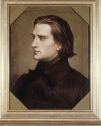 ハンガリーの作曲家・ピアニスト、フランツ・リスト（1811-1886）の肖像。