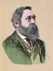 フリードリヒ・エンゲルス（1820〜1895）ドイツの哲学者、社会主義理論家の肖像。
