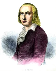 フリードリヒ・ヘルダーリン（1770-1843）の肖像 ドイツの詩人 19世紀のエングレーヴィング 個人蔵