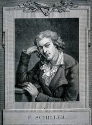 ドイツの詩人・劇作家、フリードリヒ・フォン・シラー（1759〜1805）の肖像。