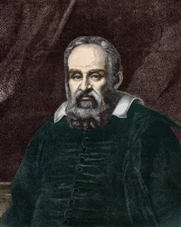 Galileo Galilei dit Galileo（1564 - 1642）の肖像。19世紀のエングレーヴィング。