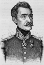 ブレア将軍の肖像。19世紀末、H.Martinの「Histoire de France」に掲載された版画。