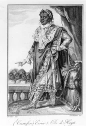 ハイチ独立の英雄であるハイチ国王ヘンリー・クリストフ将軍の肖像。エングレーヴィング sd.19世紀