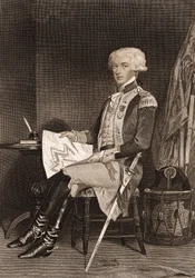 ラ・ファイエット（ラファイエット）将軍（1757-1834）の肖像。