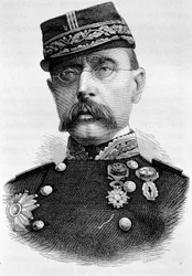 フランスの植民地化を行ったルイ・ファイデルベ将軍（1818～1889年）の肖像。19世紀のエングレーヴィング。