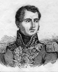 ピエール・フランソワ・ジョセフ・デュ・クルー将軍の肖像 1770-1835.19世紀のエングレーヴィング