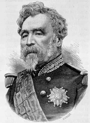 ド・ラ・モッテルージュ将軍の肖像。H.マルタンの「フランス史」に掲載された19世紀末の版画。