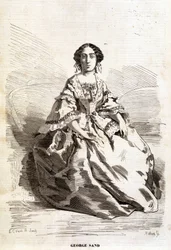 ジョージ・サンド（Aurore Dupin, Baronne Dudevant）（1804年～1876年）の肖像。