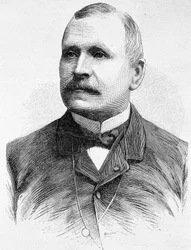 ジョルジュ・ブーランジェ（1837〜1891年）の肖像。H.Martinの「Histoire de France」に掲載された19世紀末のエングレーヴィング。