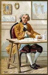 フランスの建築家ジェルマン・スフロ（1713-1780）の肖像。19世紀末のクロモリトグラフ。