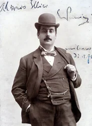 1896年のジャコモ・プッチーニの肖像（1858-1924）イタリアの作曲家。