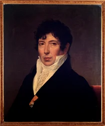 ジロラモ・クレッシェンティーニ（1762-1846）イタリアの歌手カストラート（castrato）の肖像 無名の絵画。19世紀ボローニャCivico museo Bibliografico