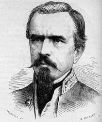 フランスの探検家、ギョーム・ルジャン（1828-1871）の肖像。