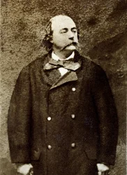 フランスの作家、ギュスターヴ・フローベール（1821-1880）の肖像。