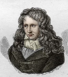 フランスの作家（1737-1814）Henri Bernardin de Saint Pierre (Saint-Pierre or St-Pierre)の肖像。1835年のエングレーヴィング。