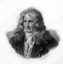 フランスの作家（1737-1814）Henri Bernardin de Saint Pierre (Saint-Pierre or St-Pierre)の肖像、19世紀のエングレーヴィング。