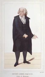 フランスの政治家、ミラボー伯爵（1749-1791）オノレ・ガブリエル（Honore-Gabriel）リケティの肖像。