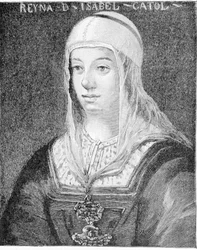 カスティーリャ王国の女王イザベラ1世（1451～1504）の肖像。