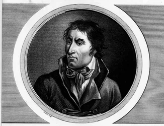 フランスの政治家、ジャン・バティスト・キャリア（1756～1794）の肖像。フランス革命の歴史的絵画全集（全3巻）」に掲載されたエングレーヴィング。1804.