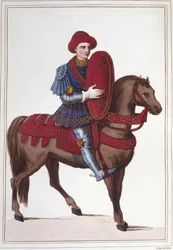 ジャン・ポトン（ザントレイユまたはサントレイユの領主）の肖像 フランスのマレシャル（1400年頃～1461年） ジャン・ポトンはジョーン・オブ・アークの仲間の一人です。