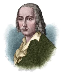 ヨハン・クリスチャン・フリードリヒ・ヘルダーリン（1770-1843）の肖像。