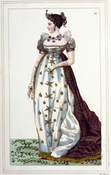 ジョゼフィーヌの肖像 by ボーアルネ・ボナパルト（1763 - 1814） 皇帝の衣装を着たフランスの帝王 1830年の彫刻版