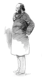 ジュール・フェリー（1832-1893）の肖像（フランスの政治家、閣僚会議議長）。Le Monde Illustré "に掲載された版画