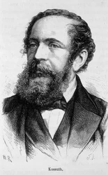 ハンガリーの政治家、ラヨス・コシュート（1802-1894）の肖像