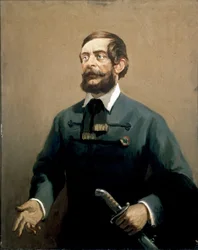 ハンガリーの政治家・革命家、ラヨシュ・コシュートの肖像 1870年頃 （絵画）