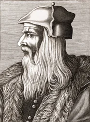 レオナルド・ダ・ヴィンチ（Leonardo da Vinci）（1452 - 1519）の肖像。