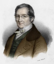 フランスの物理学者・化学者であるルイ・ジョセフ・ゲイ・リュサック（Louis-Joseph Gay Lussac）（1778-1850）の肖像。19世紀のエングレーヴィング。