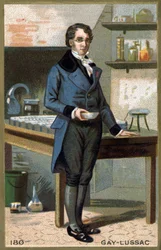 フランスの物理学者・化学者であるルイ・ジョセフ・ゲイ・リュサック（Louis-Joseph Gay Lussac）（1778 - 1850）の肖像。19世紀のクロモリトグラフ。