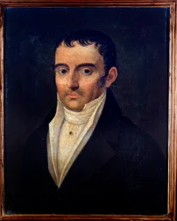 ルドヴィコ（ロドヴィコ）・アントニオ・ブリッツィ（1766-1837）イタリアの音楽家の肖像 無名の絵画。19世紀ボローニャ、civico museo bibliografico