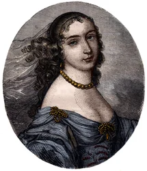 マルグリット・ヘッセイン（マダム・ド・ラ・サブリエ（1636-1693））の肖像。19世紀のエングレーヴィング。
