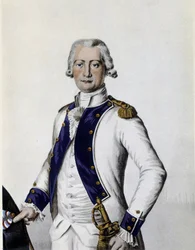 1786年にフォレス連隊の隊長を務めたマルキ・ド・ロスタンジュの肖像。