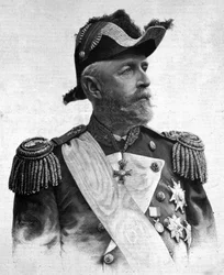 スウェーデンとノルウェーの王、オスカル2世（1829-1907）の肖像。
