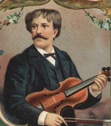 パブロ・デ・サラサーテ（1844-1908）の肖像。フルネームはPablo Martin Meliton de Sarasate y Navascuezで、スペインのヴァイオリニスト・作曲家。