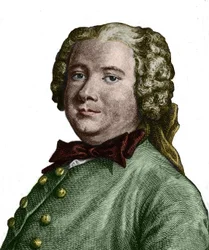 劇作家のピエール・カルレ・ド・シャンブラン・ド・マリヴォー（1688～1763）の肖像。