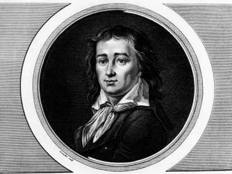 フランスの政治家、ピエール・ガスパール・ショーメット（1763-1794）の肖像。フランス革命の歴史的絵画全集（全3巻）」に掲載されたエングレーヴィング。1804.