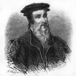 Robert I Estienne (1498 - 1559) ヒューマニスト、出版者、印刷者の肖像。