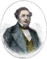 イギリスの機械・土木技師ロバート・ステファンソンの肖像（1803～1859年