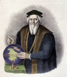 イタリアの航海士、セバスティアン・カボット（1476-1557）の肖像。(Sebastiano Caboto）。)
