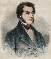 Sir James Brooke, known as the Rajah of Sarawak (1803-1868) 英国の冒険家で、サラワクの初代白人ラジャの肖像。1857年の「Le Monde illustrious」に掲載されたエングレーヴィング。個人蔵。