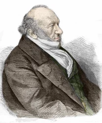 モーゼス・モンテフィオーレ卿（1784-1885）の肖像 イタリア出身のイギリスの銀行家・慈善家 1867年の刻印。