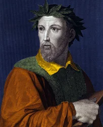 イタリアの詩人トルカート・タッソ（Français Le Mupe, 1544-1595）の肖像 19世紀のエングレーヴィング