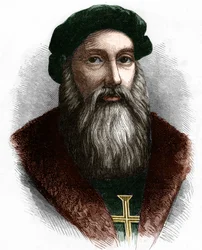 ヴァスコ・デ・ガマ（1469-1524）ポルトガルの航海者の肖像。