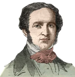 アメリカの歴史家、ウィリアム・ヒックリング・プレスコット（1796-1859）の肖像。