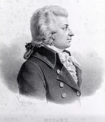 ヴォルファング・アマデウス・モーツァルト（1756-1791）の肖像。