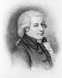 ヴォルファング・アマデウス・モーツァルト（1756-1791）の肖像。